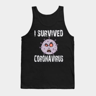 I survived corona virus funny covid 19 design Tank Top